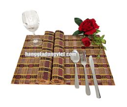 Tấm Lót Bàn Ăn Bằng Tre Đan Thổ Cẩm Sang Trọng