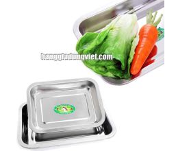 Combo 2 Khay Inox Chữ Nhật Tiện Dụng