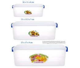 Bộ 3 Hộp Nhựa Chữ Nhật Tiện Dụng