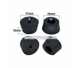 Bộ 4 Đế Đệm Cao Su Phi 31 Ren 5 Màu Đen
