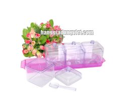 Bộ 4 Hũ Đựng Gia Vị Nhựa Cao Cấp