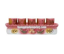 Bộ Tách 5 Cái Kèm Đế Đựng Chữ Nhật