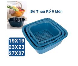 Bộ Thau Rổ Vuông 6 Món