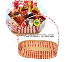 Giỏ Đựng Quà Biếu Tết Oval Có Quai Xách