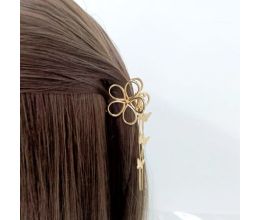 Kẹp Tóc Mạ Vàng Charm Hoa Hình Tua Bướm