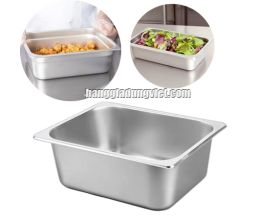 Khay Inox 304, Khay Đựng Thức Ăn Buffet 33x27x10CM