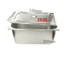 Khay inox Đựng Thức Ăn, Buffet Sâu Lòng Có Nắp 
