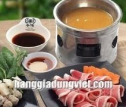 Nồi Lẩu Mini Sử Dụng Cồn Inox Cao Cấp