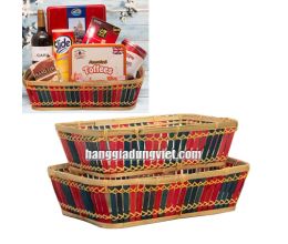 Rổ Tre Đan Chữ Nhật Gói Quà Tết (Nhiều cỡ)