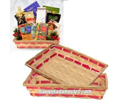 Rổ Chữ Nhật Gói Quà Tết Tre Đan 2 Màu