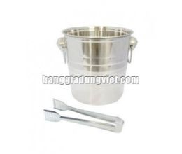 Xô Đựng Đá và Kẹp Gắp Đá Bằng Inox Cao Cấp