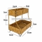  - Nhỏ: 5x25x8cm, 5x25x14cm, Chiều Cao tổng 22cm