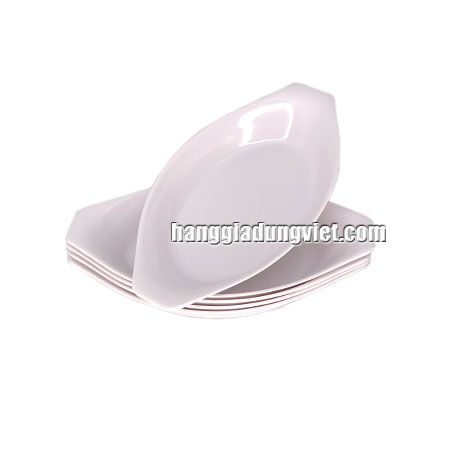 Combo 5 Dĩa Hột Xoài Trắng Nhựa Melamin Cao Cấp