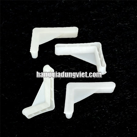 10 Chân Nhựa 30x50, Ke Góc Lót Kệ Sắt V Lỗ
