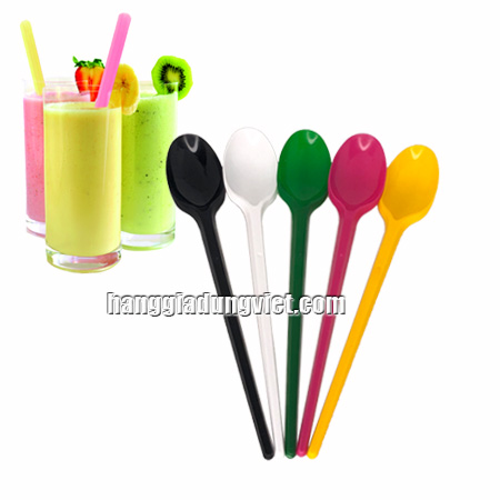 100 Muỗng Nhựa Dùng 1 Lần Dài 20CM Hàng Tốt