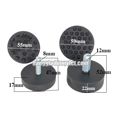 Bộ 4 Đế Cao Su Tăng Chỉnh (Nhiều Size)