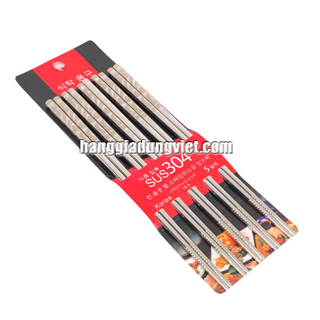 Combo 5 Đôi Đũa Inox 304 Hàn Quốc