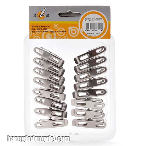 16 Kẹp Phơi Đồ Bằng Inox Cao Cấp