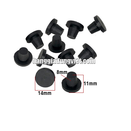 Túi 10 Nút Cao Su Nhét Lỗ Khoan 8mm