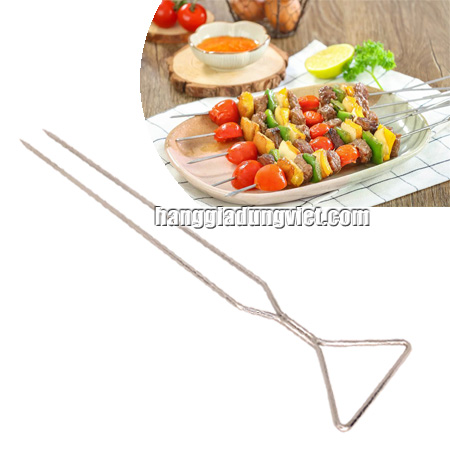 Combo 5 Cây Xiên Thịt Nướng Inox Dày (Xiên đôi)