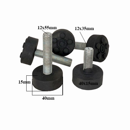 4 Đế Cao Su Tăng Chỉnh Bulong M12 (Nhiều size)