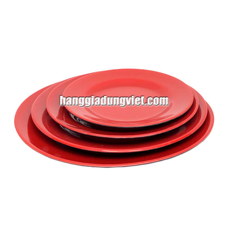 5 Dĩa Tròn Cạn Nhựa Cao Cấp 2 Lớp (Nhiều size)