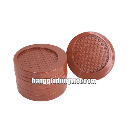 Bộ 10 Đế Lót Ly Nhựa Tròn (Nhiều Màu)