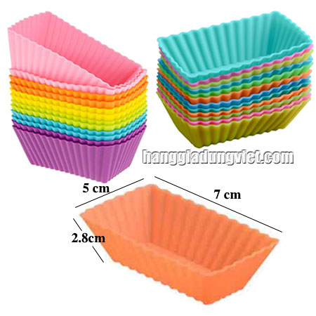Bộ 10 Khuôn Silicon Chữ Nhật Tiện Dụng