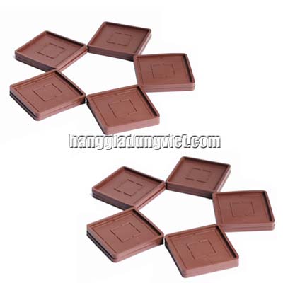 Combo 10 Miếng Lót Ly Nhựa Dẻo Rico