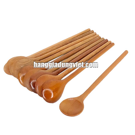 Bộ 10 Muỗng Gỗ Khuấy Cà Phê Hình Dáng Xinh Xắn (2 size)
