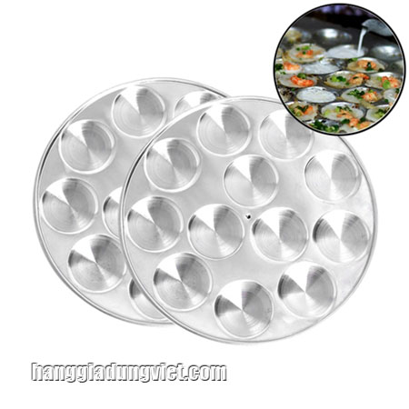 Combo 2 Khuôn Làm Bánh Căn, Bánh Bèo Inox Đa Năng