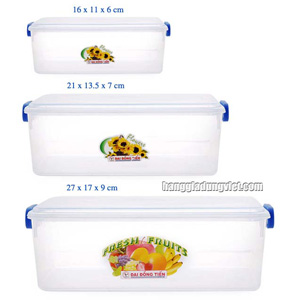 Bộ 3 Hộp Nhựa Chữ Nhật Tiện Dụng