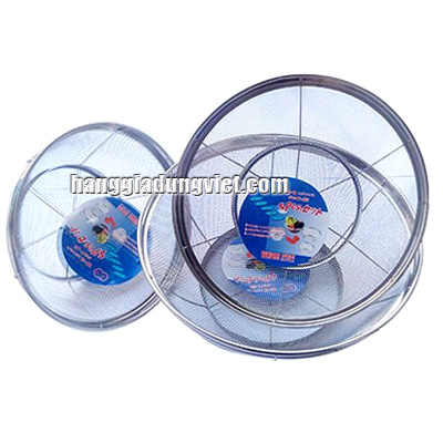 Bộ 3 Rổ Lưới Inox Làm Ráo Thức Ăn Sau Khi Luộc/Chiên Size 15-18-22cm