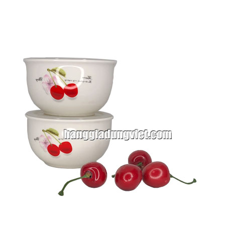 Bộ 4 Chén Sứ Cao Cấp Có Nắp Hút Chân Không