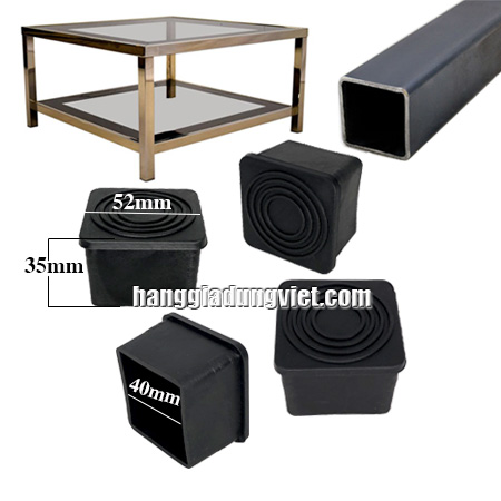 Bộ 4 Đế Cao Su Bọc Chân Bàn Ghế Vuông 40