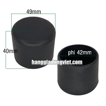 Bộ 4 Đế Cao Su Bọc Chân Ghế Phi 42mm