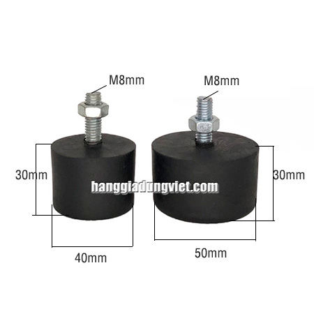 Bộ 4 Đế Cao Su Chống Rung Máy Móc (Nhiều Kích Cỡ)