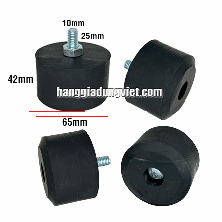 Bộ 4 Đế Cao Su Giảm Chấn Chống Ồn Máy Nổ Bulong M10x25
