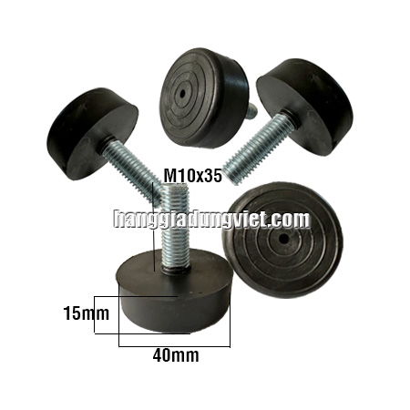 Bộ 4 Đế Cao Su Tăng Chỉnh M10, ĐK 40x15mm
