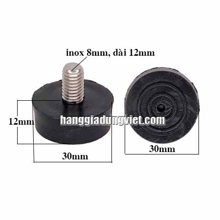 Bộ 4 Đế Nhựa Tăng Chỉnh Bulong inox 8mm