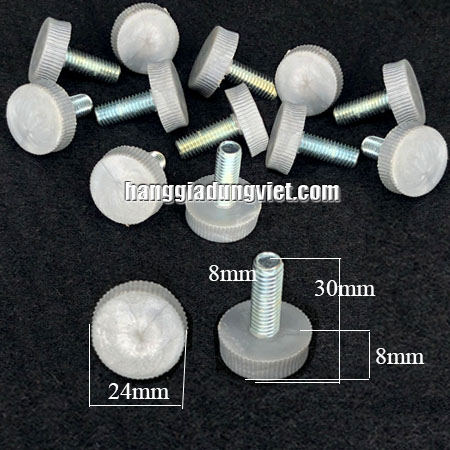 Bộ 4 Đế Tăng Chỉnh 8mm Nhựa Xám