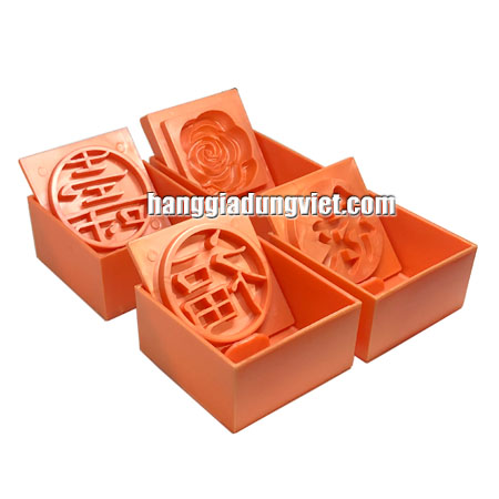 Bộ 4 Khuôn Nhận Xôi V10cm Đế Rời Phước Lộc Thọ
