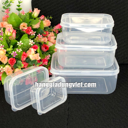 Bộ 5 Hộp Nhựa Trắng Lớn Nhỏ Tiện Dụng