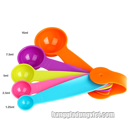 Bộ 5 Muỗng Đo Lường Chính Xác Nhiều Sắc Màu
