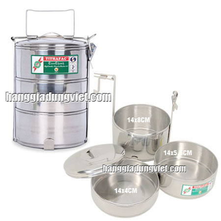 Bộ Cà Men iNox 3 Ngăn Cỡ Lớn