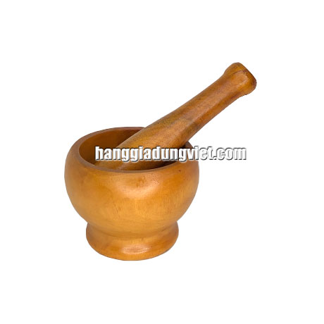 Bộ Cối Chày Gỗ Tròn Lớn