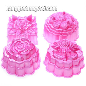 Bộ 4 Khuôn Bánh Trung, Rau Câu Tiện Dụng  - (10x10)