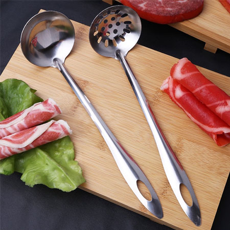 Bộ Muỗng Vớt Lẩu inox Dài 26cm x 7cm