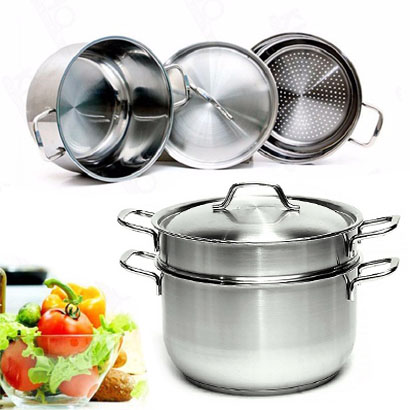 Nồi Xửng Hấp Inox Cao Cấp FiveStar Nắp Kính