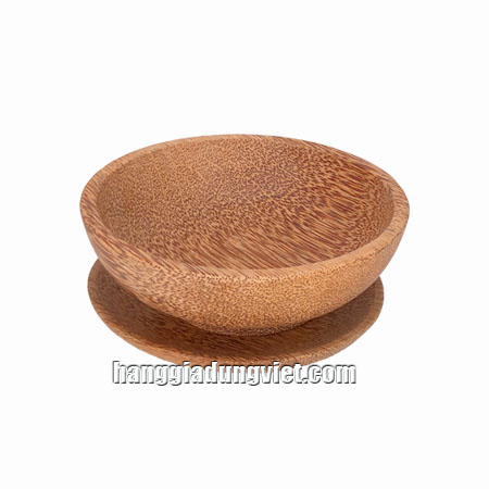 Bộ Tô Dĩa Gỗ Dừa Cao Cấp Xuất Khẩu ĐK-18cm